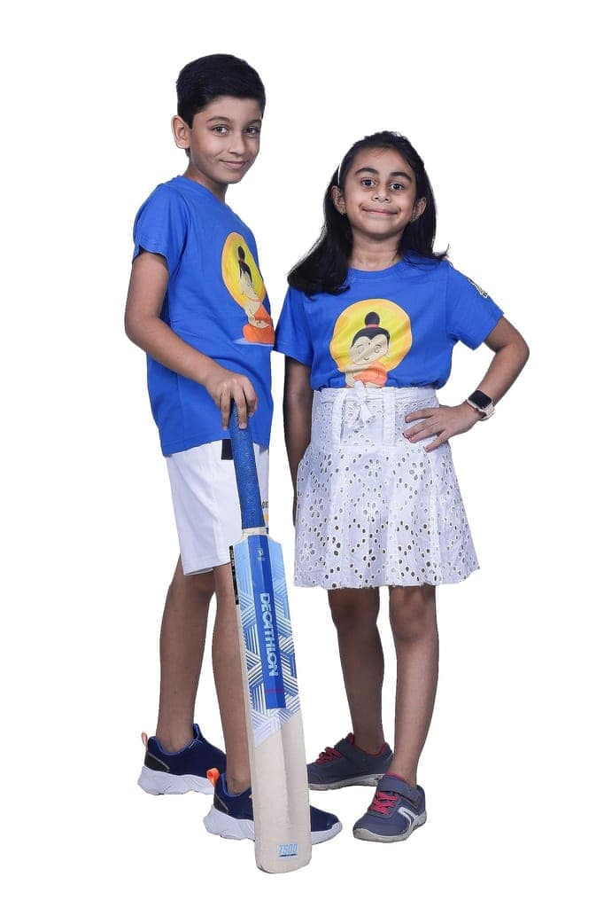KUCHU Unisex T-Shirt | Buddha Print | 8–9 Years | Cotton Modal Fabric | Soft Feel | Breathable | Digitally Printed | Vibrant Colour view 4