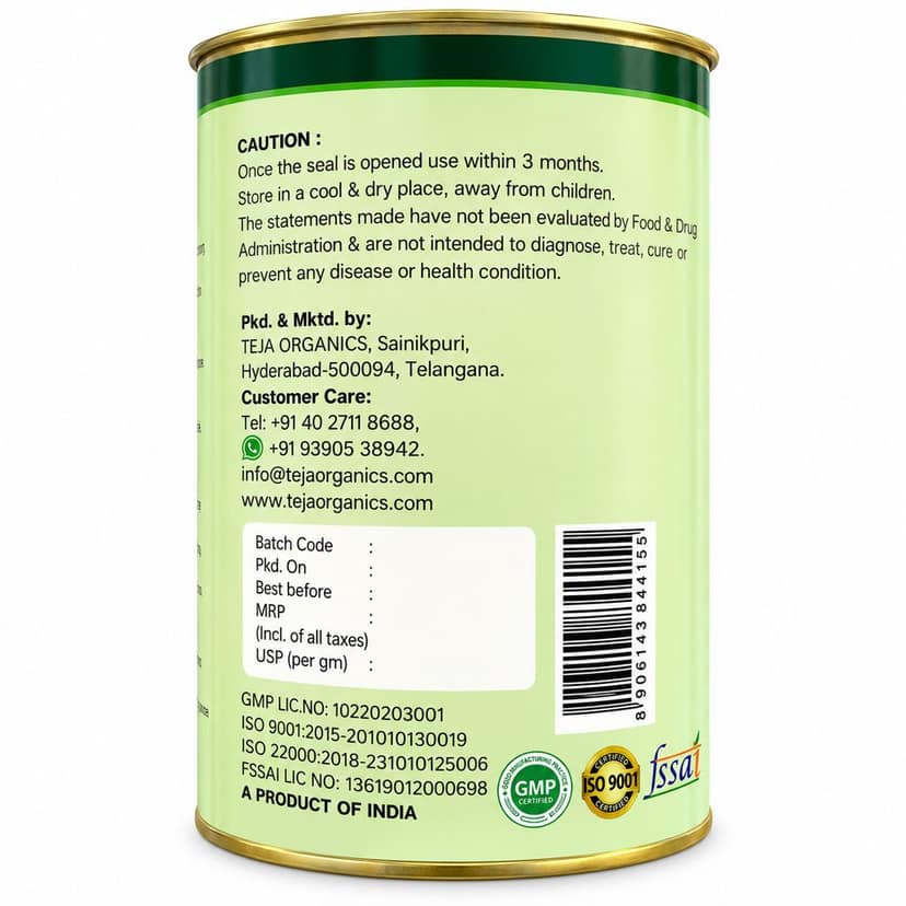 Moringa Powder | Natural Superfood India | Rich in Vitamins, Minerals & Plant Protein | Supports Immunity, Energy & Diabetes Management view 3