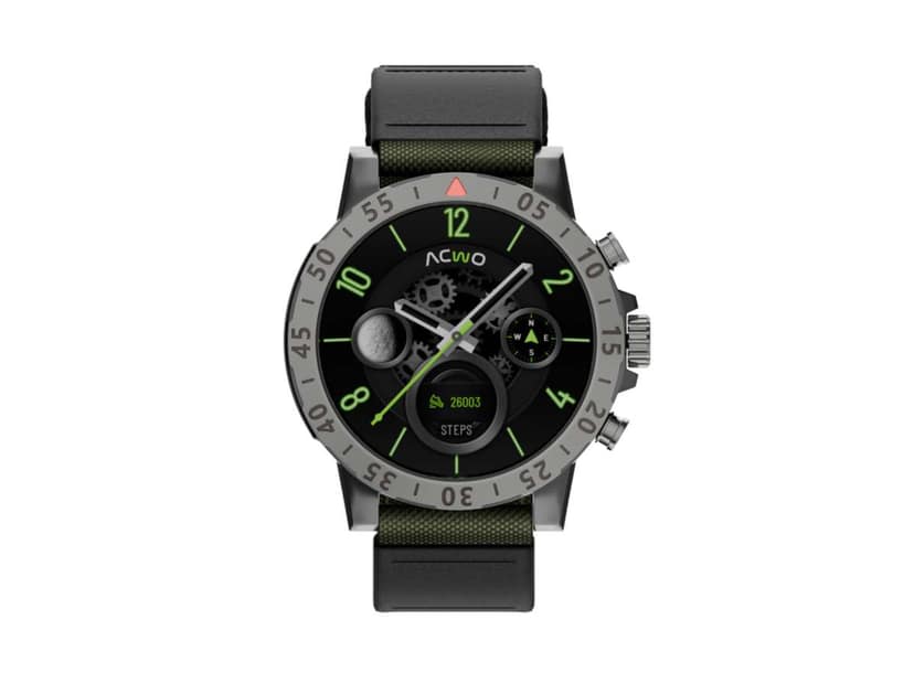 ACwO FwIT Biz AMOLED DISPLAY Smartwatch, AI Assistant Support, Functional Crown, 100+ Sports Mode, Bluetooth Calling, Health Monitoring - Army-Green view 2