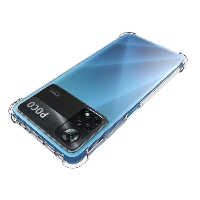 USTIYA for Xiaomi Poco X4 Pro 5G Case Clear TPU Four Corners Cover Transparent Soft funda view 4