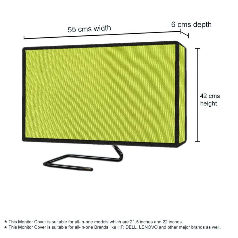 PalaP Super Premium Dust Proof Monitor Cover for Lenovo All in ONE Desktop 21.5 inches (Green) view 3