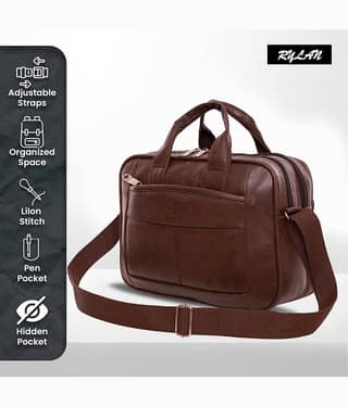 Raylan Brown Solid Messenger Bag