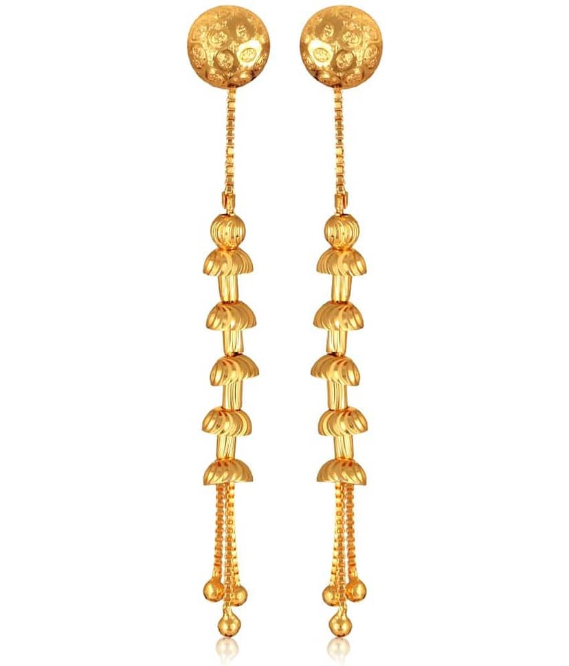 VIVASTRI Golden Drop Earrings ( Pack of 1 )