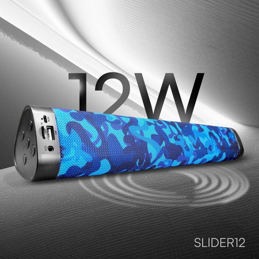 HAPIPOLA SLIDER12 BLUETOOTH SPEAKER Immersive Audio | Good Bass | Light Weight 6 hours Playback | Playback Controls True Wireless Stereo | AUX, USB, TF Card 5.0 Bluetooth | Upto 10m Range view 2