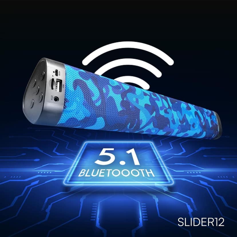 HAPIPOLA SLIDER12 BLUETOOTH SPEAKER Immersive Audio | Good Bass | Light Weight 6 hours Playback | Playback Controls True Wireless Stereo | AUX, USB, TF Card 5.0 Bluetooth | Upto 10m Range view 4