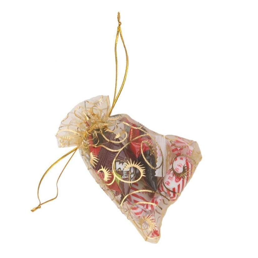 Nawani Potli Bags/Organza/Shagun/Dry Fruit Pouches, 18X13 cm - Pack of 25, GOLD view 2