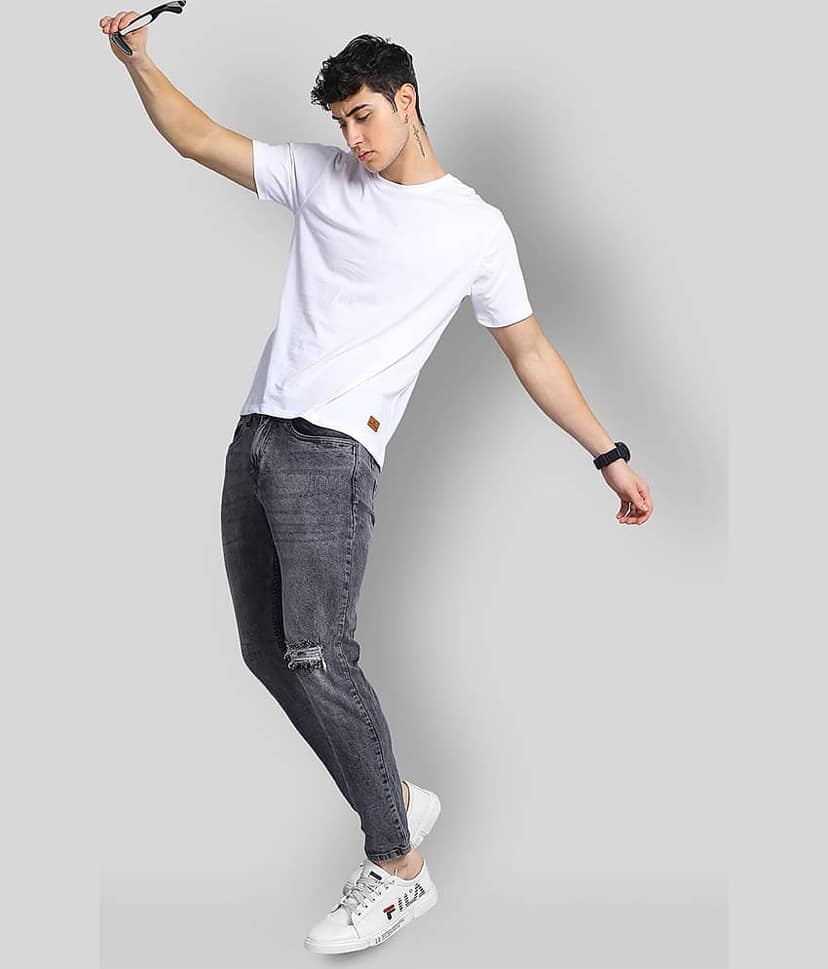 Paul Street Pack of 1 Cotton Blend Slim Fit Men's T-Shirt ( White ) view 7