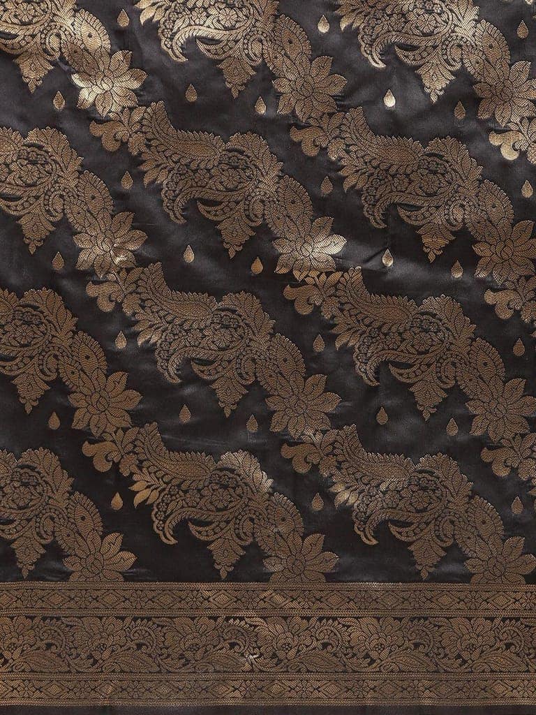 Women's Banarasi Art Silk Saree With Unstiched Blouse Piece view 3