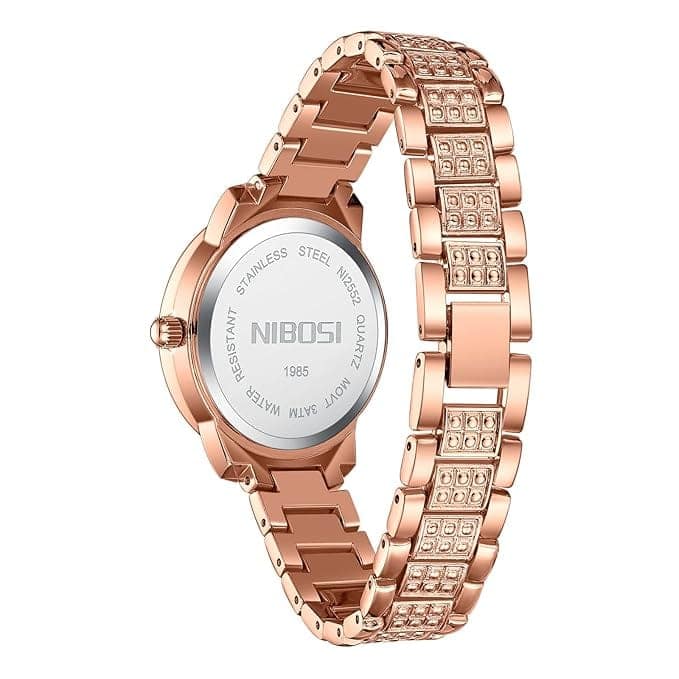 NIBOSI Women Wrist Watches Analog Rose Gold Dial Women's Watch for Girls view 4