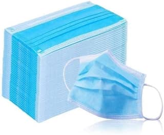 Disposable Face Masks 3-Ply with Melt Blown Filter Layer – Protective Surgical Masks for Dust, Pollution & Daily Use (Blue, Pack of 50)