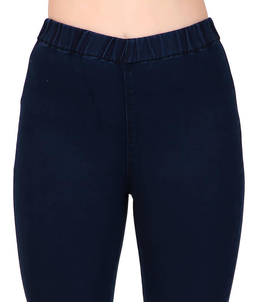 EVYAVAN ENTERPRISE - Denim Regular Fit Navy Blue Women's Jeggings ( Pack of 1 ) view 2