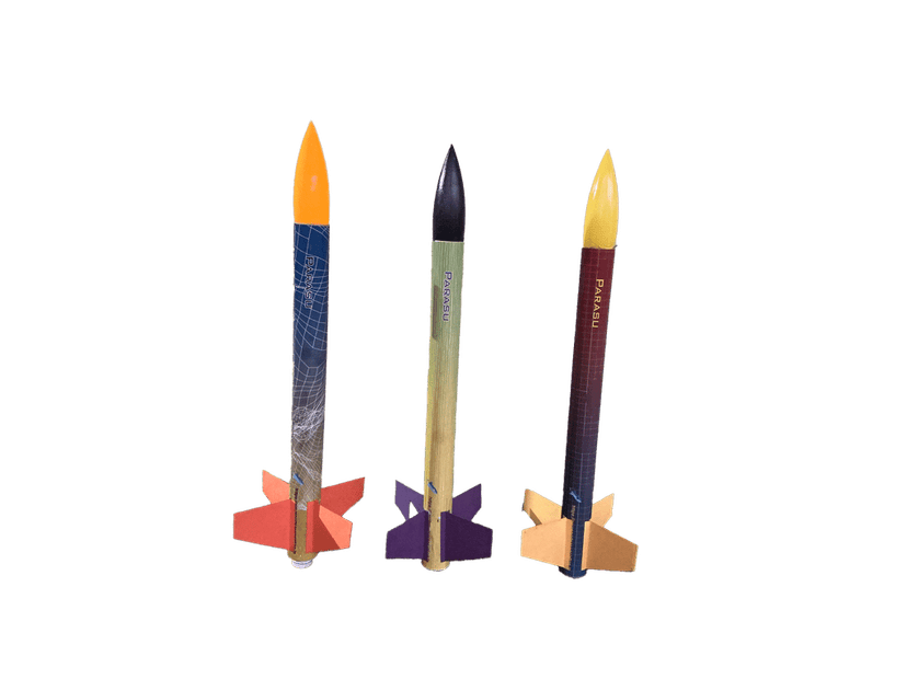 Parasu Model Rocket Kit for Adults and Children - Easy to Assemble and Fly - Includes Parachute and Recovery System view 2