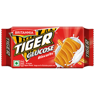 Britannia Tiger Glucose Biscuit - Ready To Eat, Crunchy Snack, 42.7 G Pouch