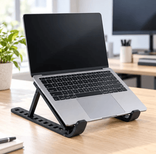 Foldable Laptop Stand for Desk, Adjustable Height Laptop Riser with Bag (1 Pc)