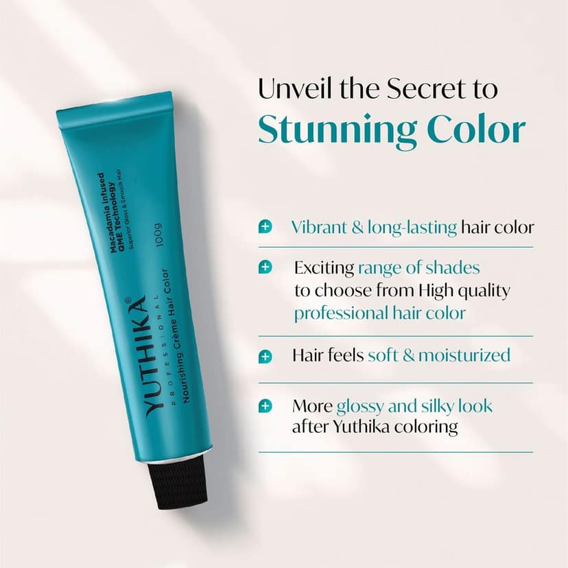 Yuthika Professional Creme Hair Color 7.0 Blonde 100gm, Permanent Hair Colour, Professional Salon Hair Colour view 6
