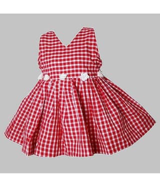 harshvardhanmart.com Pack of 1 Baby Girls Cotton Frock ( Red )