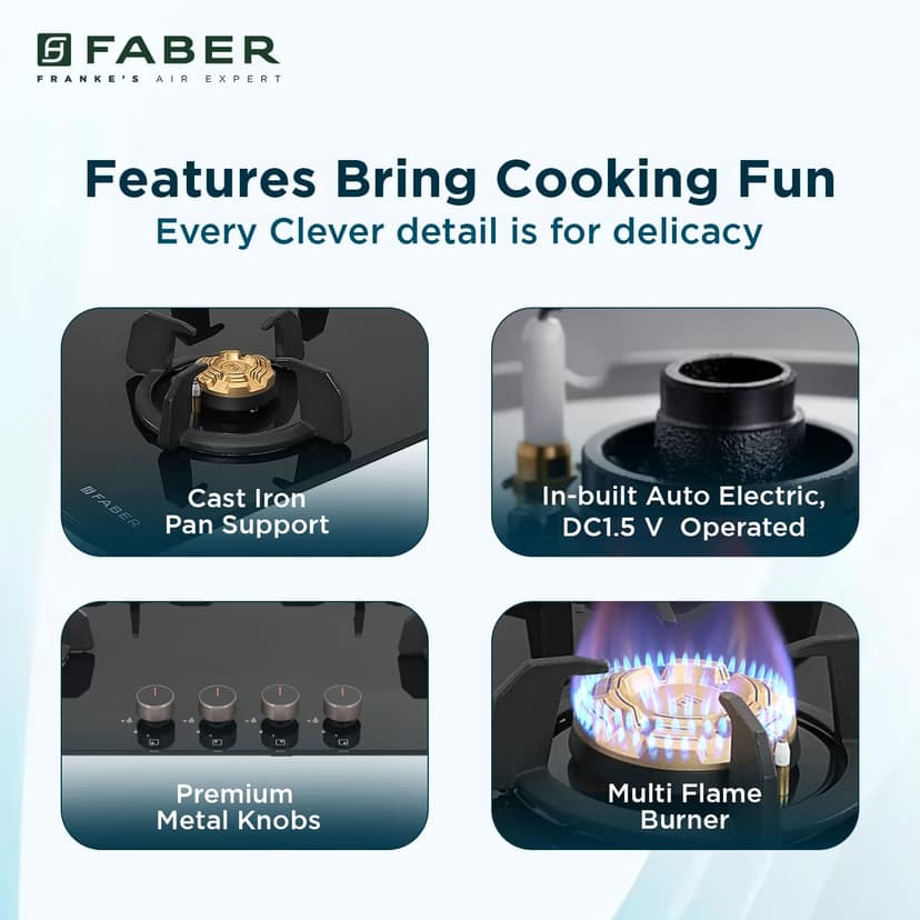 Faber Glass Hob Tops - Ultima Plus HT904 CRS BR CI AI view 2