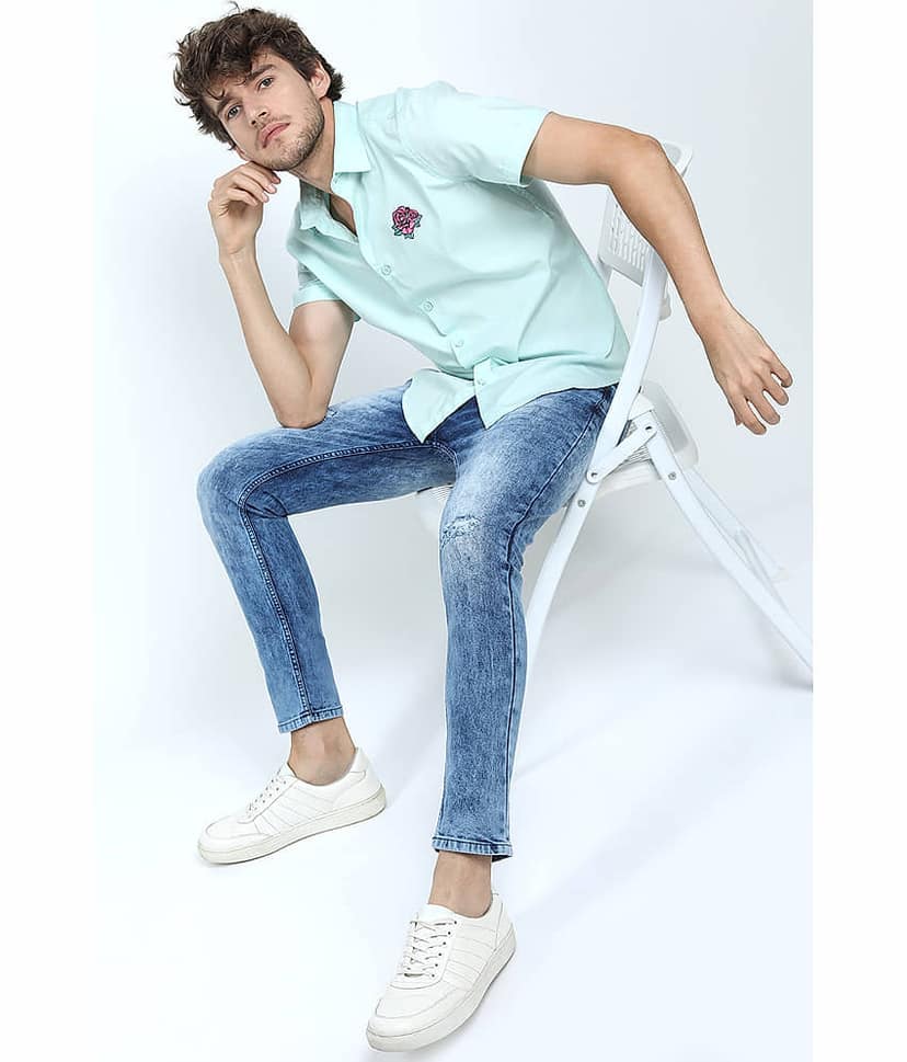 Highlander Skinny Fit Solid Men's Jeans - Blue ( Pack of 1 ) view 2