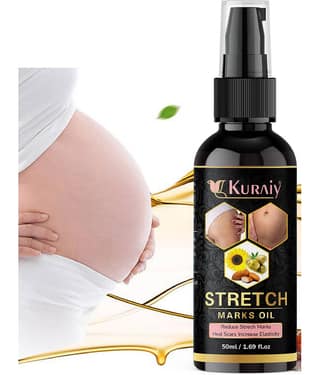 Kuraiy stretch Oil for Stretch Marks Removal Post Pregnancy stretch mark cream oil (50 ml)Pack of 2