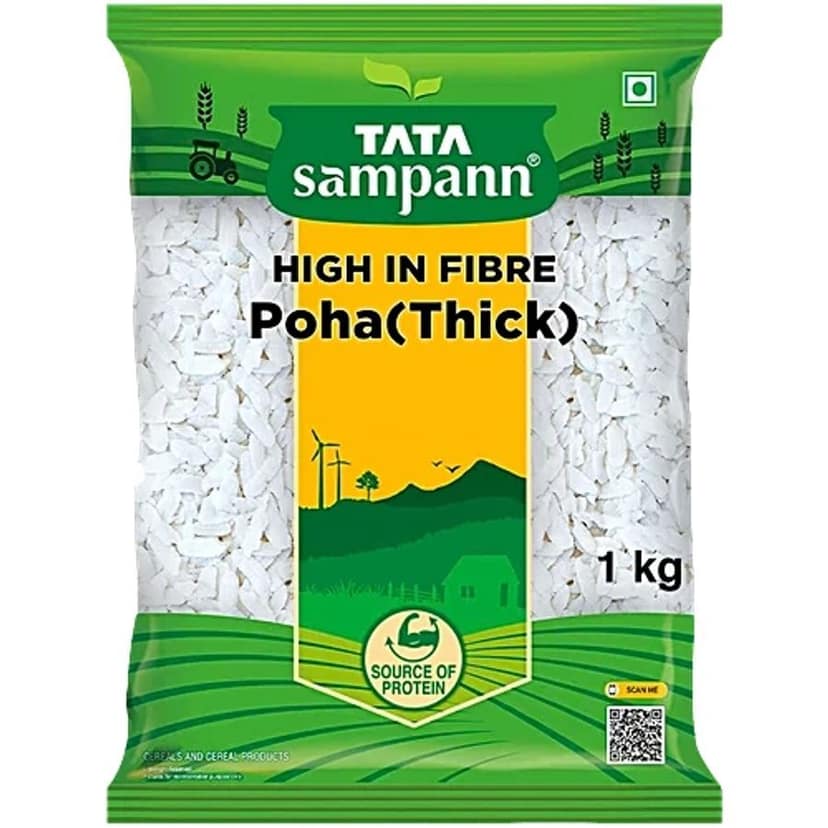 Tata Sampann Thick Poha, 1 kg Pouch - 1 kg - One Unit