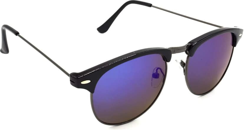 HRINKAR Unisex Rectangle Sunglasses Grey & Golden Frame, Grey & Pink Lens (Medium) - Pack of 2 view 6