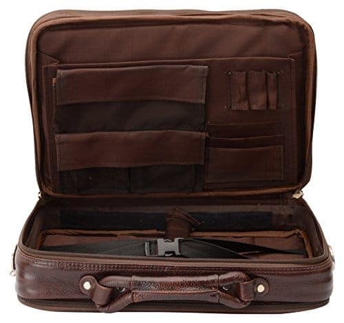 Leatherman Brown Sleek Laptop Bag view 4