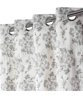 Kraftiq Homes Floral Room Darkening Eyelet Curtain 9 ft ( Pack of 1 ) - White