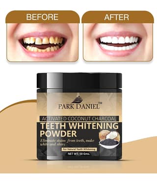 Park Daniel Coconut Shell Charcoal Teeth Whitening Powder Denture Oral Kit