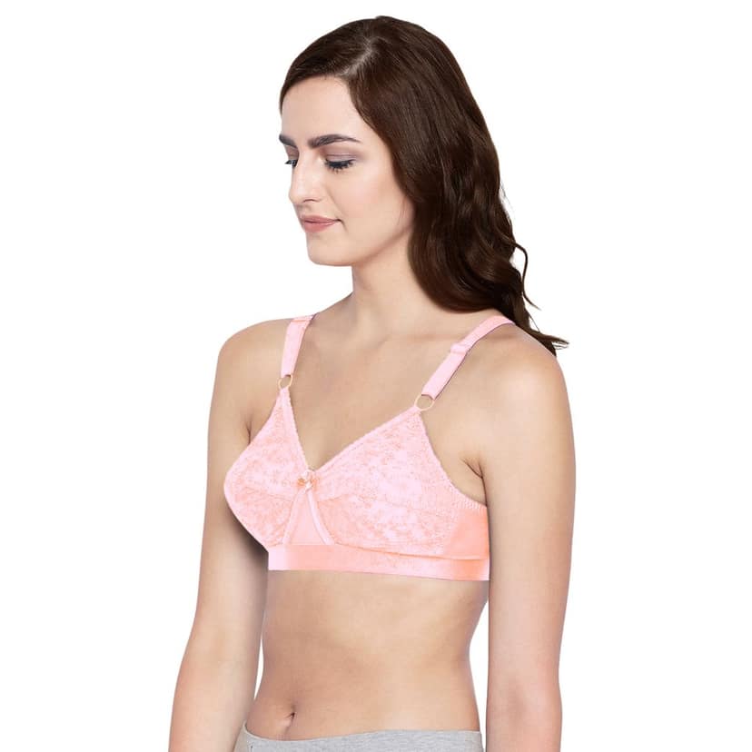 Bodycare 100% Cotton Lightly Padded Non wired Tshirt Bra-Pack of 3 view 3