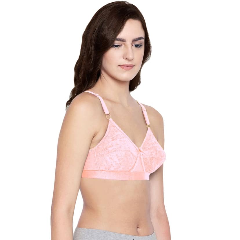 Bodycare 100% Cotton Lightly Padded Non wired Tshirt Bra-Pack of 3 view 5