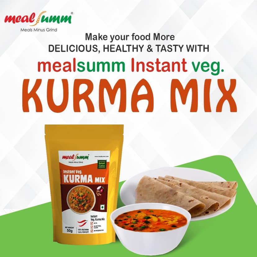 Mixed Vegetable Kurma Curry (Vegetable stew, Just add Water - Pack of 4) - 200 gm view 3