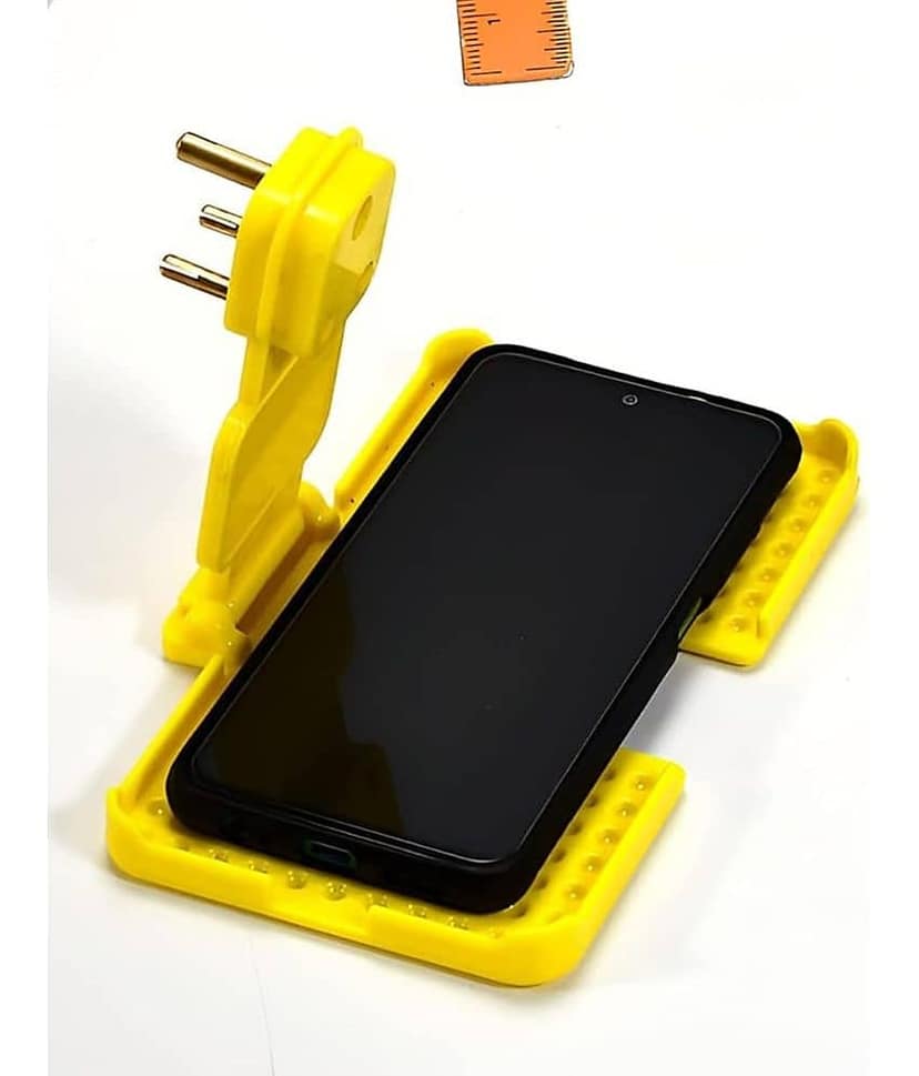 thriftkart - Multi-Purpose Mobile Charging Stand For Wall Multi Plug For Upto 7 Inch Mobile Stand For Wall Plastic Holder Universal Socket Mobile Charger Stand Holder Wall (assorted color) Wall Mount view 2