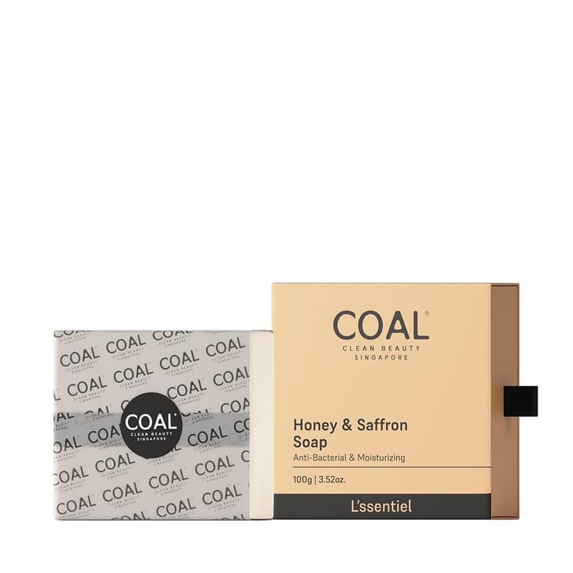 COAL Clean Beauty Honey & Saffron Soap | Anti-Bacterial & Moisturizes Skin | Men & Women | All Skin Types | 100g view 3