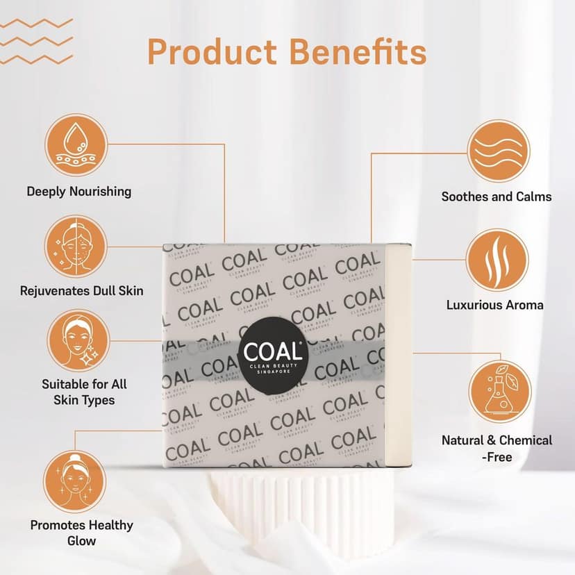 COAL Clean Beauty Honey & Saffron Soap | Anti-Bacterial & Moisturizes Skin | Men & Women | All Skin Types | 100g view 5