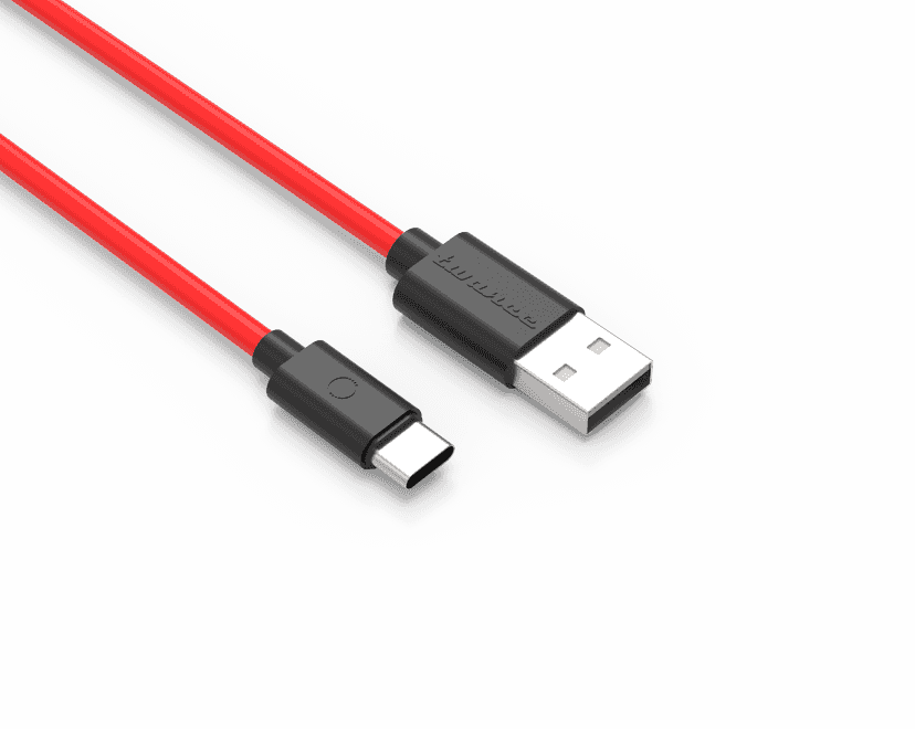 Twance T21R TPE - Type C to USB Charging & data transfer Cable, 1.25 M, Red