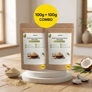 Arzova Pure Multani Mitti Powder (100g + 100g Combo)
