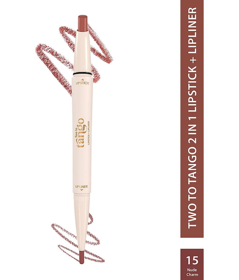 Glam21 Two To Tango Lipstick+Lipliner Duo | Smudgeproof Non-Transfer Matte Finish Coffee Cream, 0.65 G