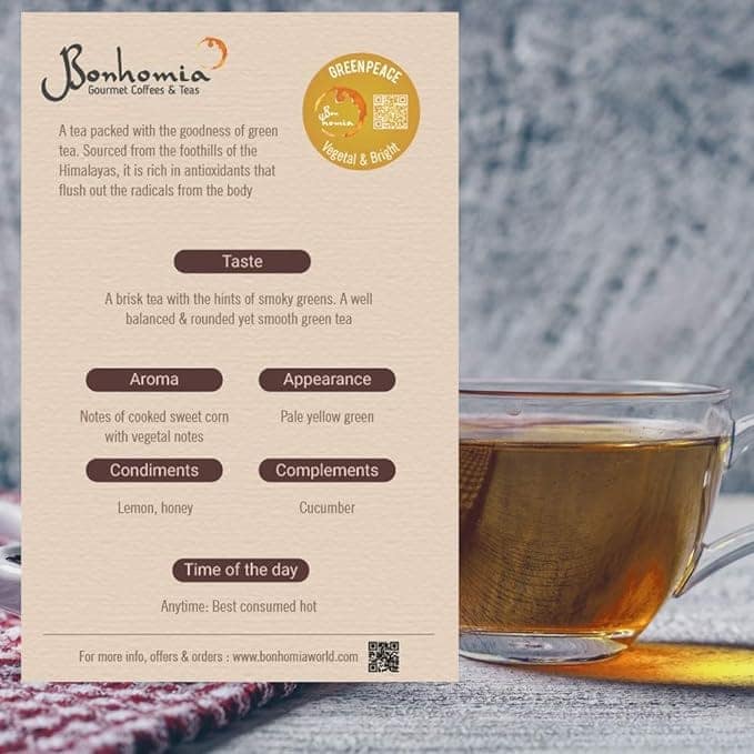 Bonhomia Green Peace - Vegetal & Bright Tea, Nespresso Compatible Pods Unflavoured, 10 Tea Capsules view 3