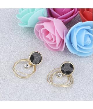 SILVER SHINE Amzaing Gold Plated Stylish Party Wear Stud Earring For Women Girl