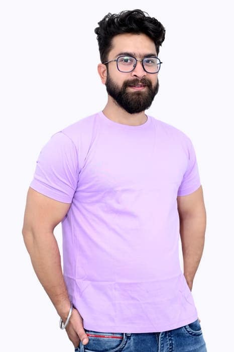 Ultra Soft Solid Lavender T Shirt (Size - M)