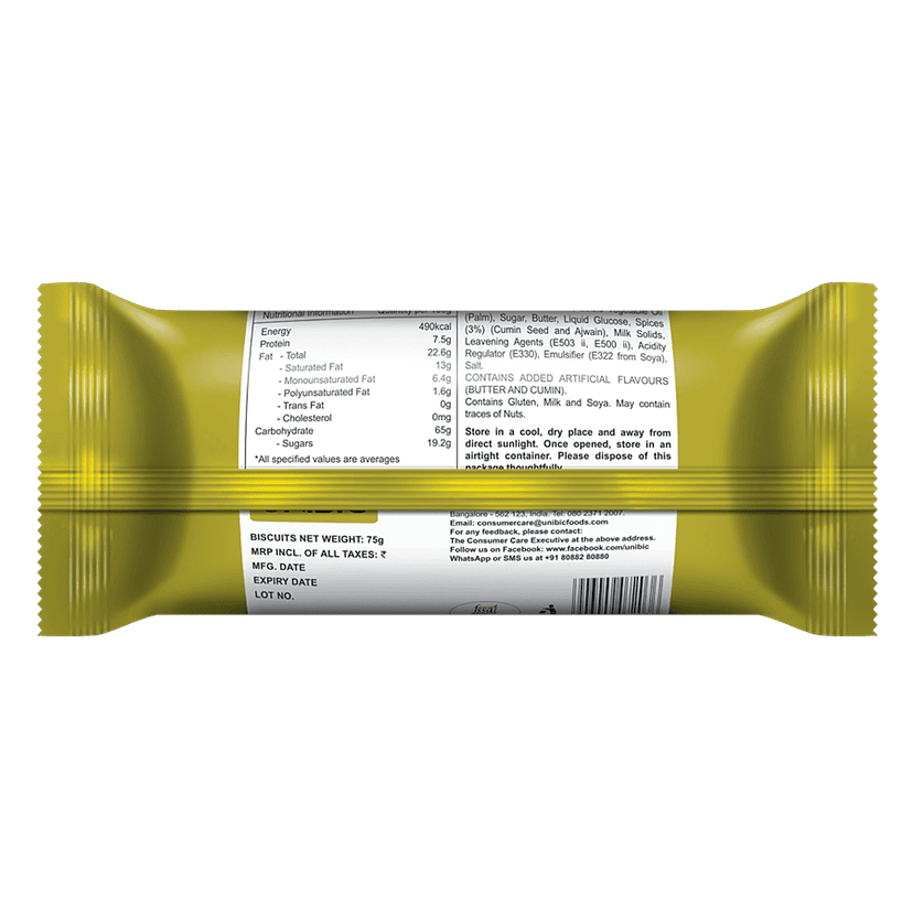Unibic Doosra Jeera Cookies, 75 G Pouch view 2
