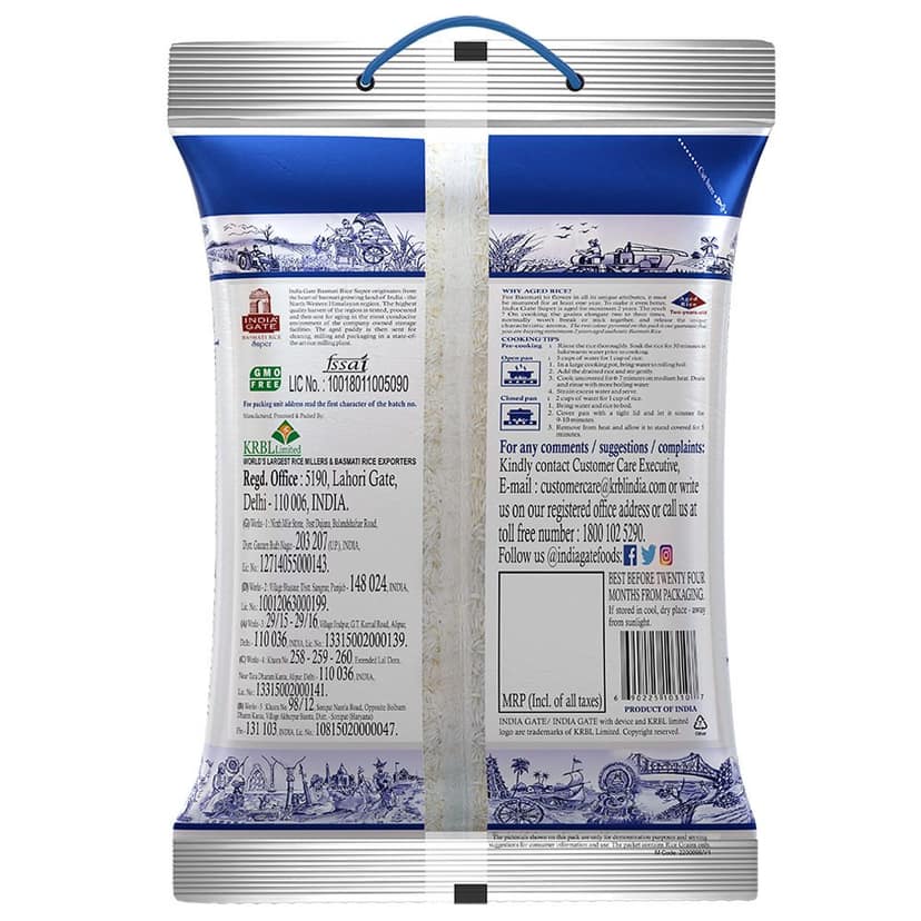 India Gate Super Basmati Rice 5 kg view 2
