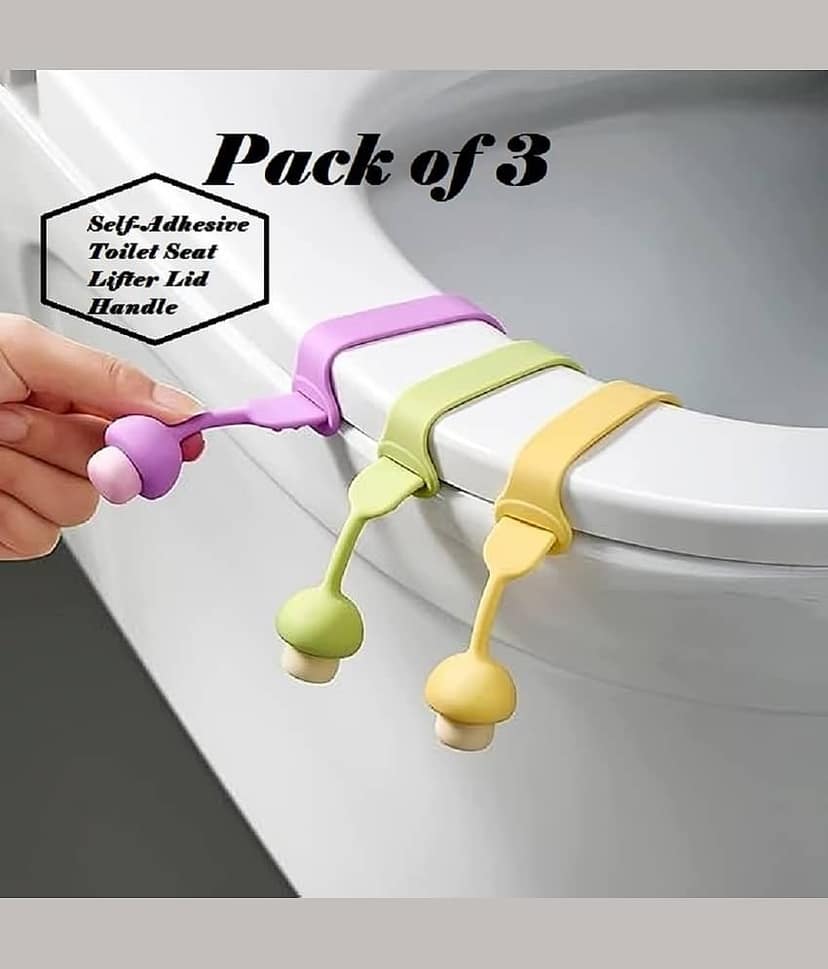 Toilet Seat Handle Lifter Toilet Lid Lifter, Non-Dirty Hands Toilet Portable (Set of 3)