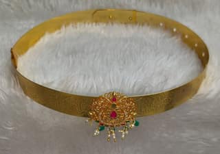 Traditional Indian Gold Plated Kamarband for Women