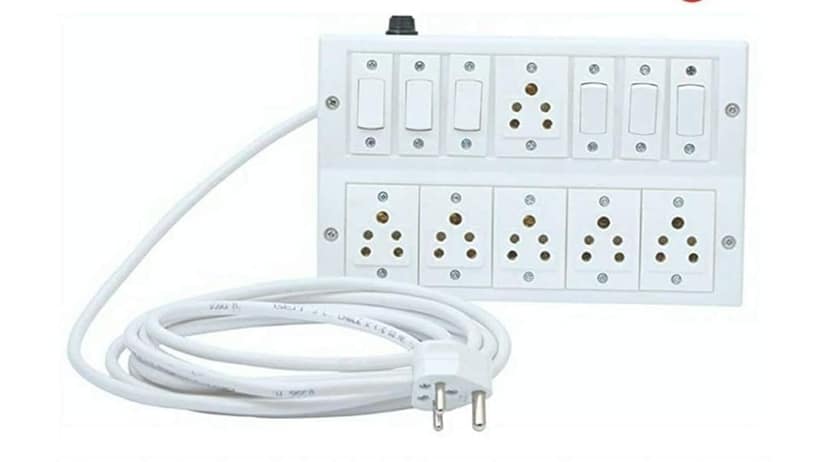 INDRICO? Heavy Duty (6+6) Anchor 1.5mm 3 Core Heavy Wire Extension Board (White)