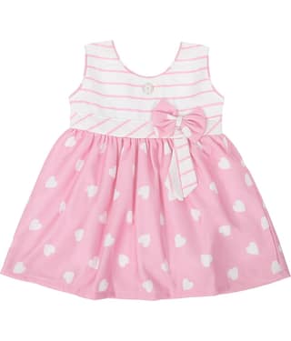 LITTLE PANDA Baby Girls Satin Frocks ( Pink )