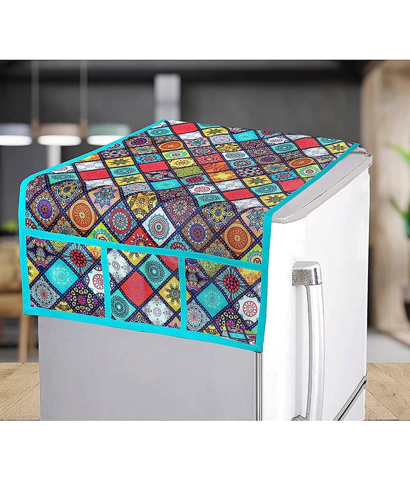 Generic PVC Graphic Fridge Mat & Cover ( 99 53 ) Pack of 5 - Multicolor view 2