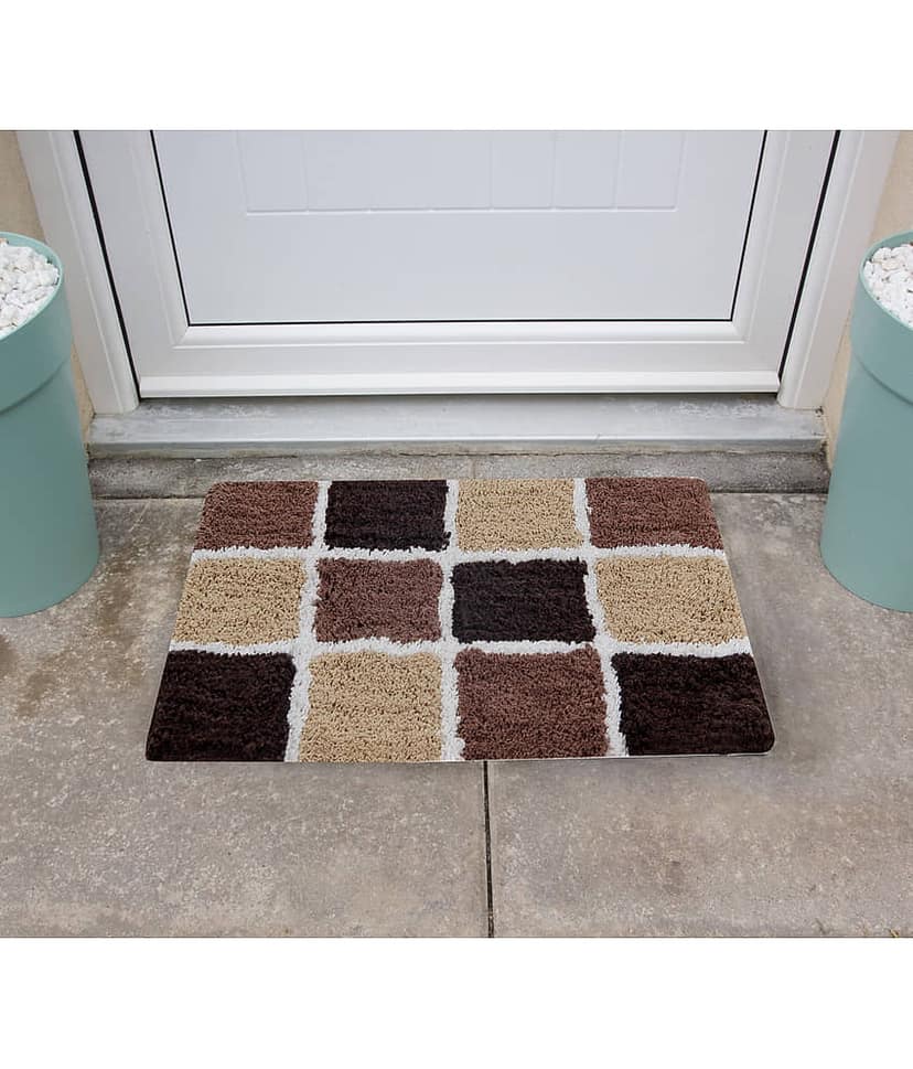 Aazeem Antiskid Cotton Door Mat ( 60 X 40 cm ) Set of 3 Black view 2