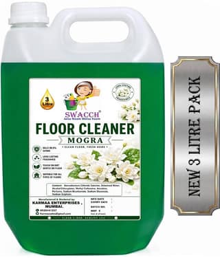 swacch Floor Cleaner Liquid Mogra 3 Litre I Suitable For All Floor Cleaner Liquid I Long Lasting Fragrance