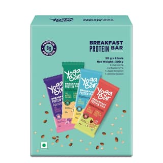 yogabar Variety Pack Breakfast 6 Bar Daily Protein Snack | High Energy & Nutrition Bars | 8g Protein & 7g Fibre Protein Bars Energy Bars | 100% Vegan & No Preservatives Yogabar Breakfast Protein Bars, 6 Bars Variety pack | Easy & Convenient Breakfast On-